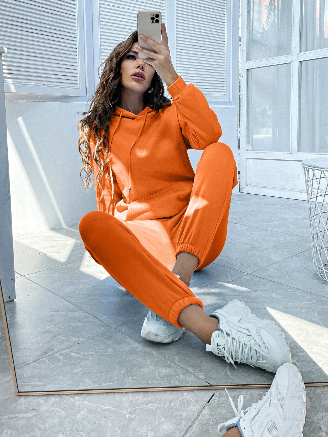 Lazy Day Drawstring Thermal Lined Hoodie & Sweatpants