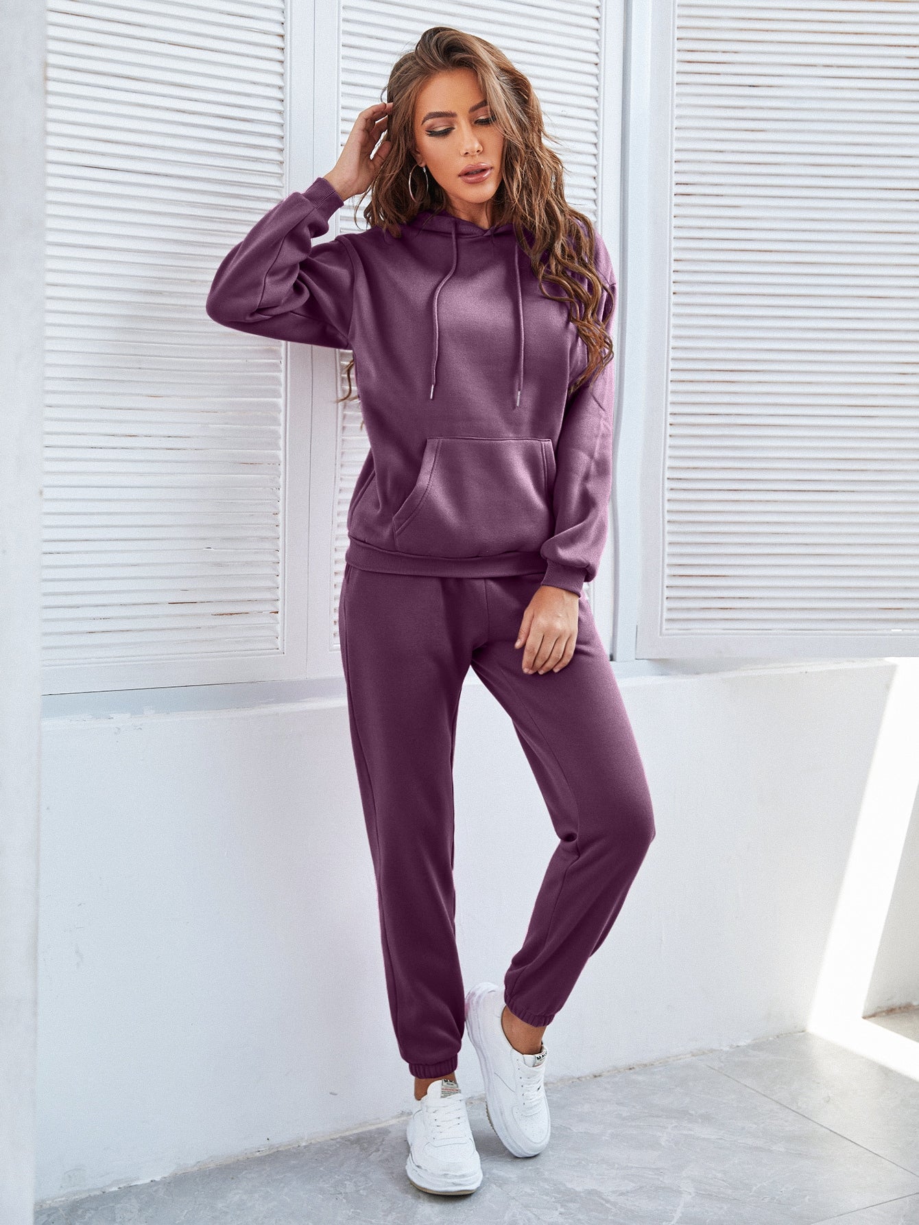 Lazy Day Drawstring Thermal Lined Hoodie & Sweatpants