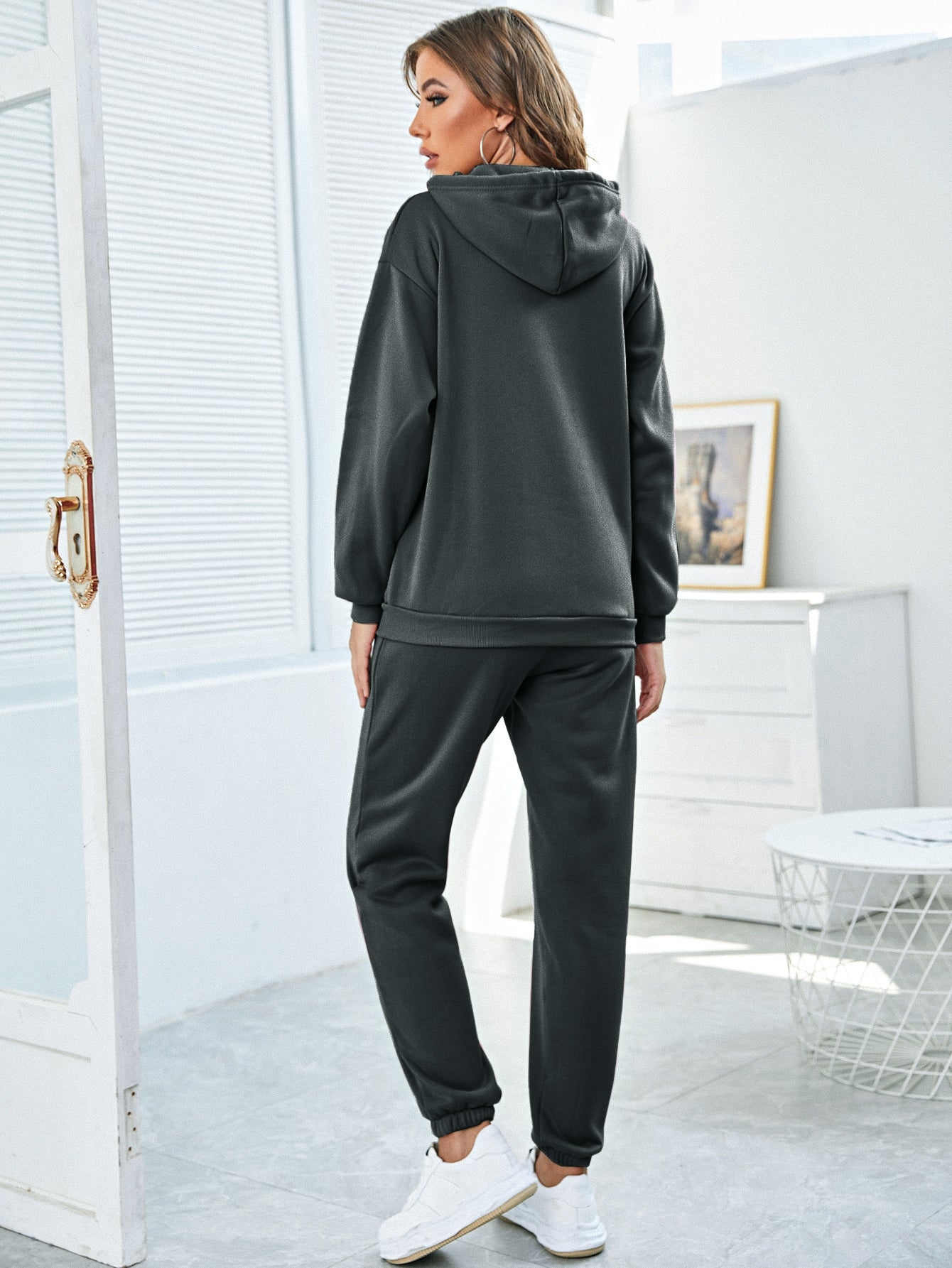 Lazy Day Drawstring Thermal Lined Hoodie & Sweatpants