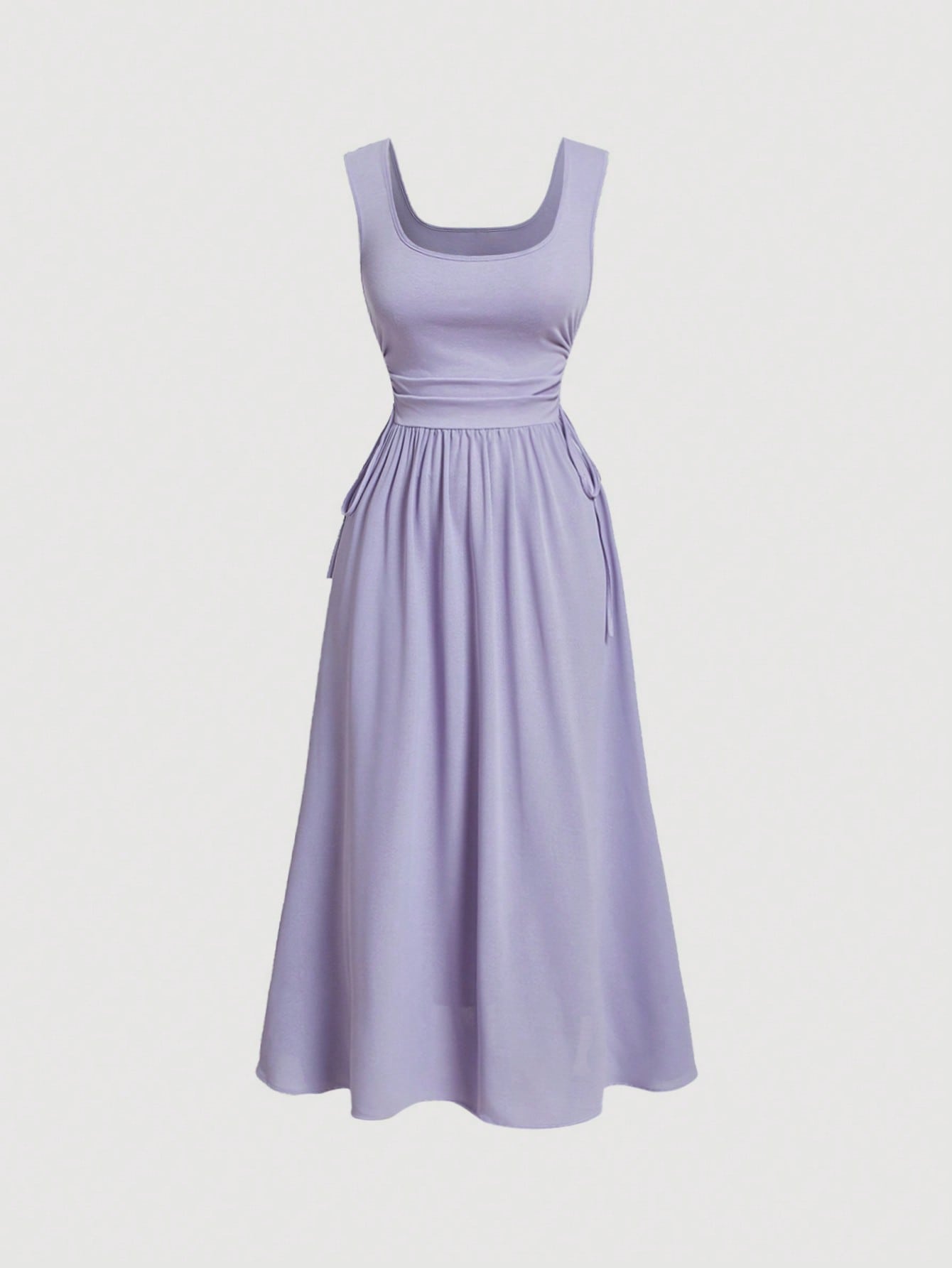 Bridgerton Blue Square Neck A-line Dress