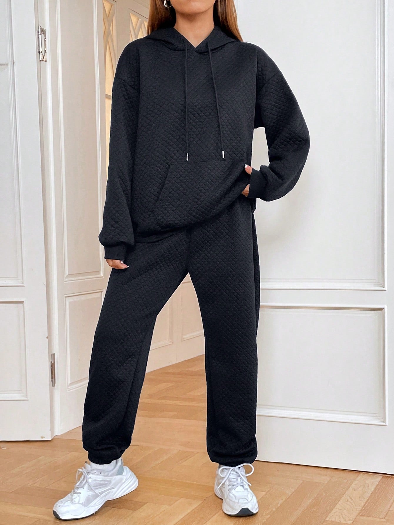 Lazy Day Drawstring Thermal Lined Hoodie & Sweatpants