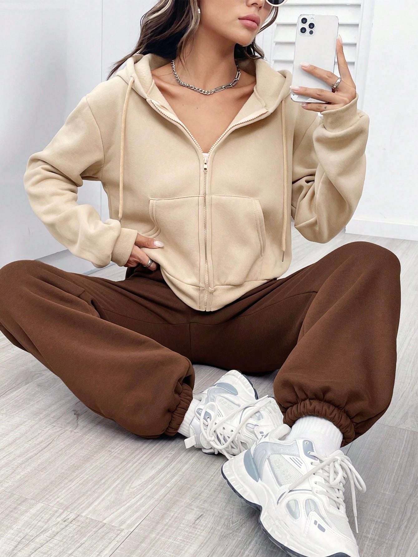 Lazy Day Drawstring Thermal Lined Hoodie & Sweatpants