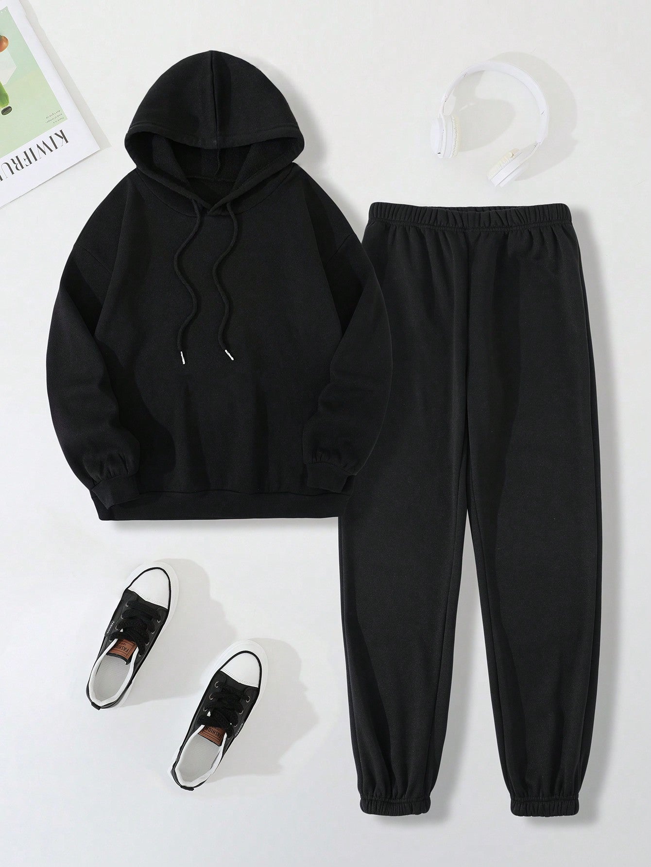 Lazy Day Drawstring Thermal Lined Hoodie & Sweatpants