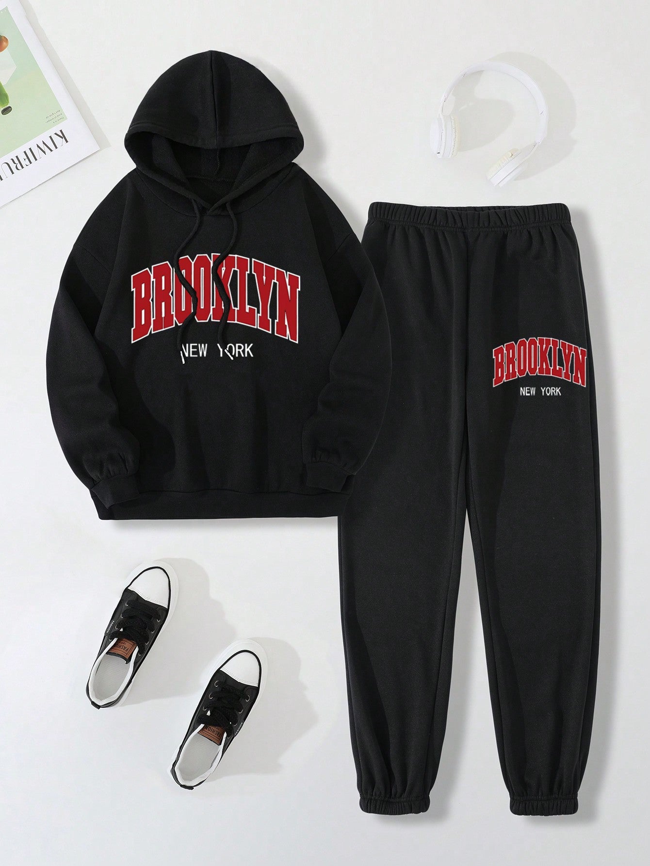 Lazy Day Drawstring Thermal Lined Hoodie & Sweatpants