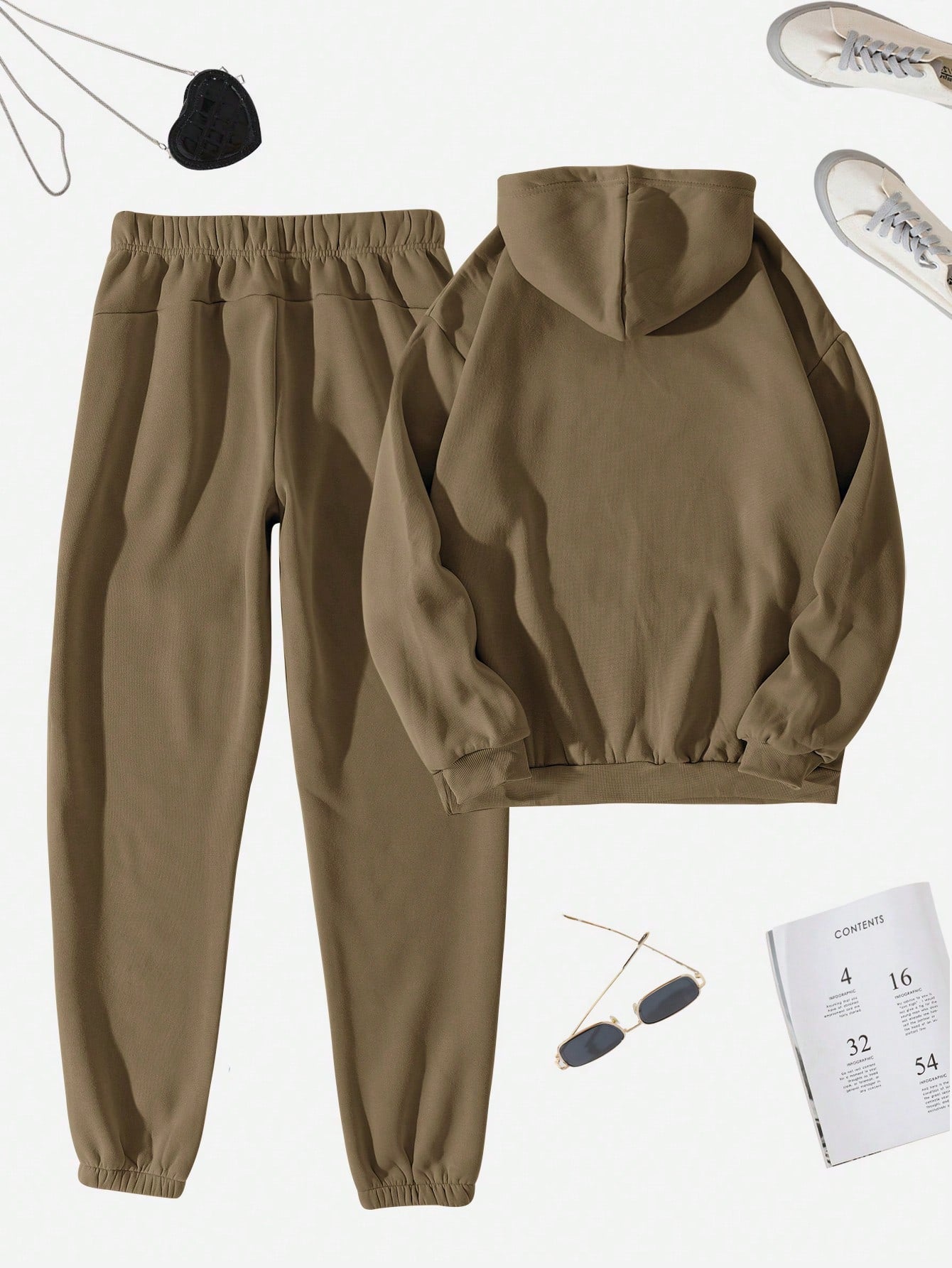 Lazy Day Drawstring Thermal Lined Hoodie & Sweatpants