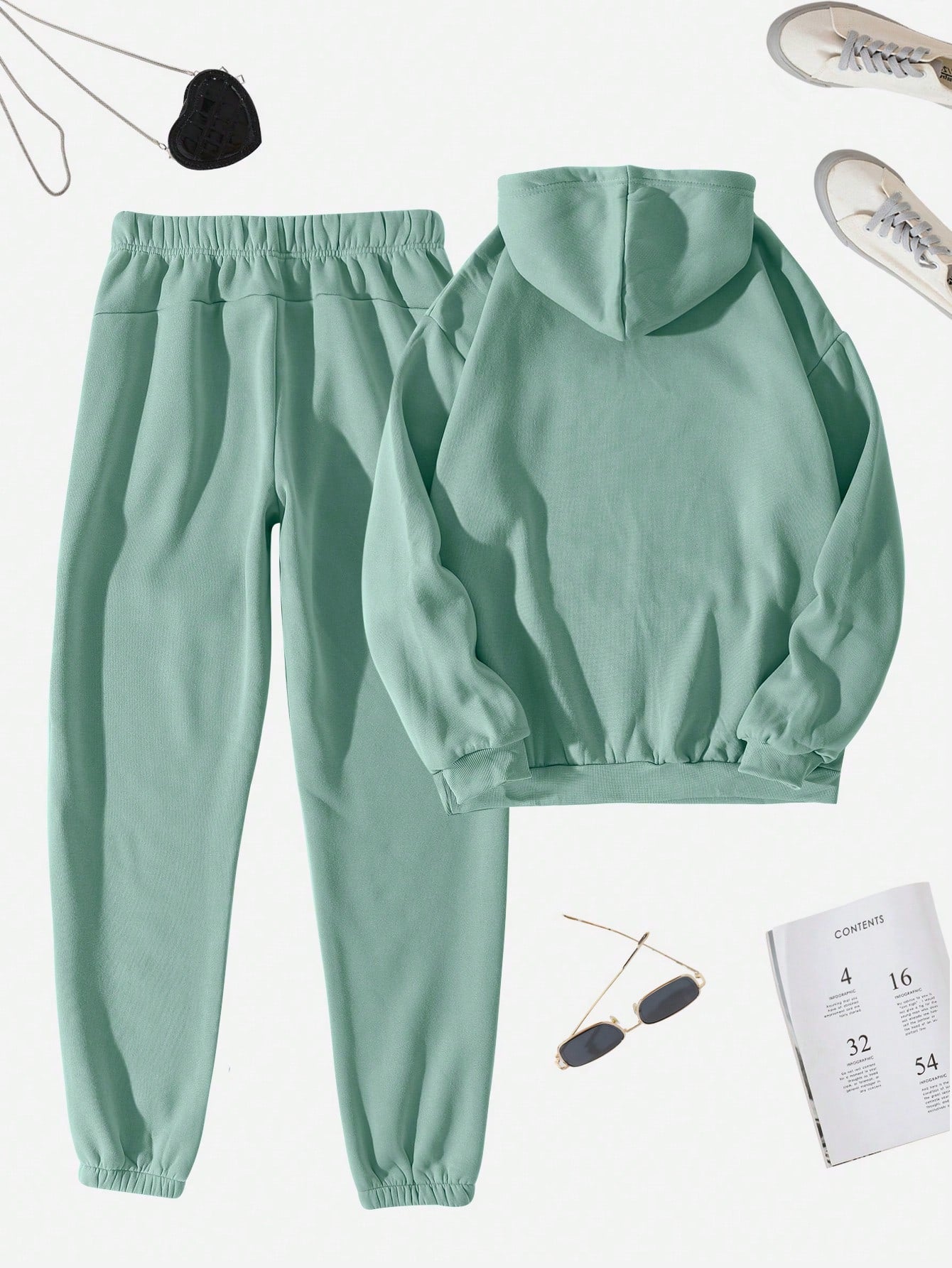 Lazy Day Drawstring Thermal Lined Hoodie & Sweatpants