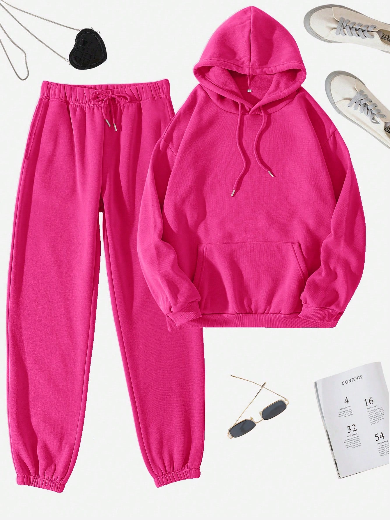 Lazy Day Drawstring Thermal Lined Hoodie & Sweatpants