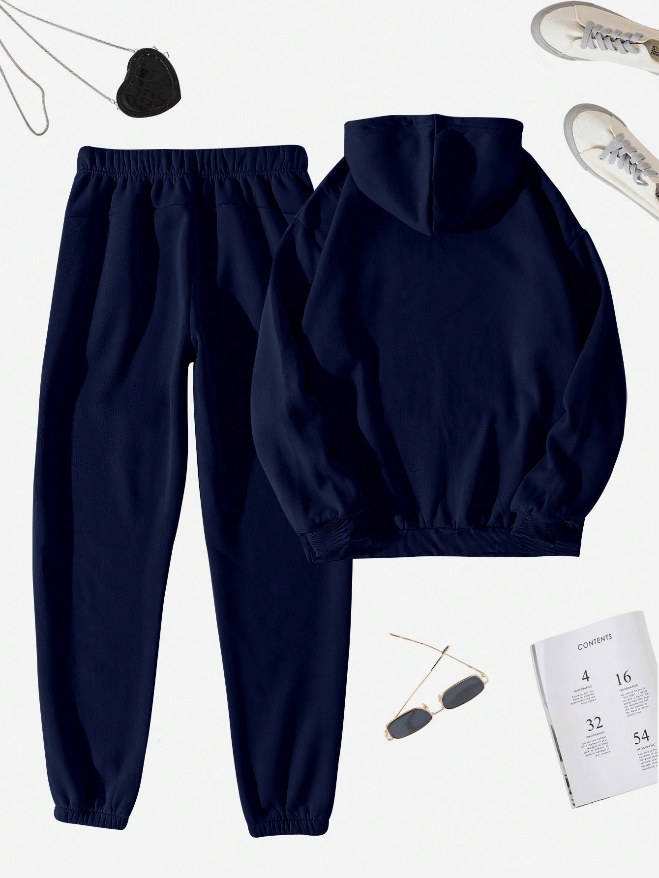 Lazy Day Drawstring Thermal Lined Hoodie & Sweatpants