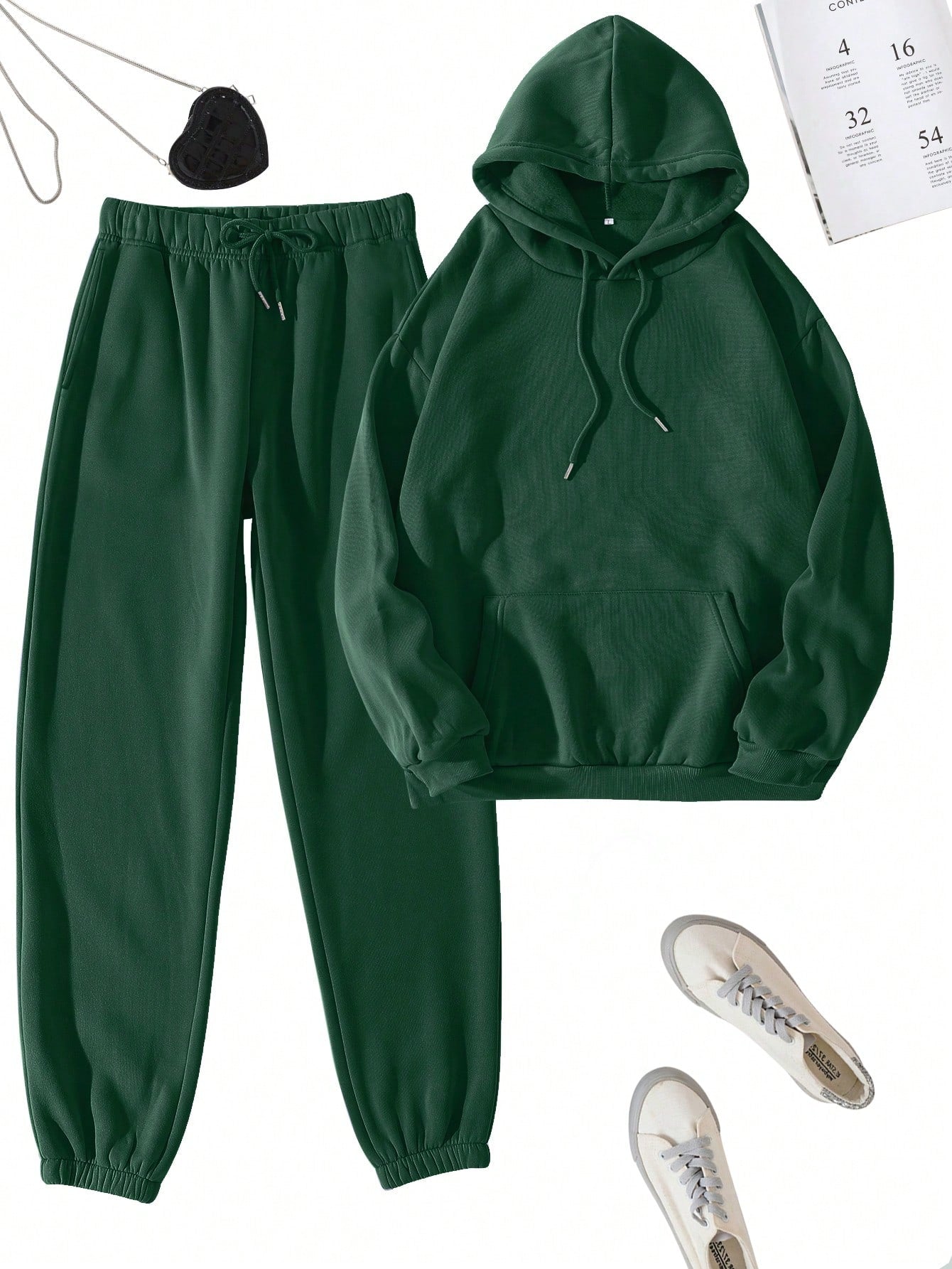 Lazy Day Drawstring Thermal Lined Hoodie & Sweatpants