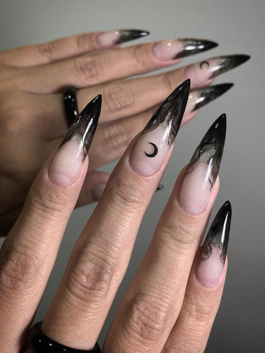 Spooky Season Stiletto Nails - 24pcs incl. file and jelly adhesive