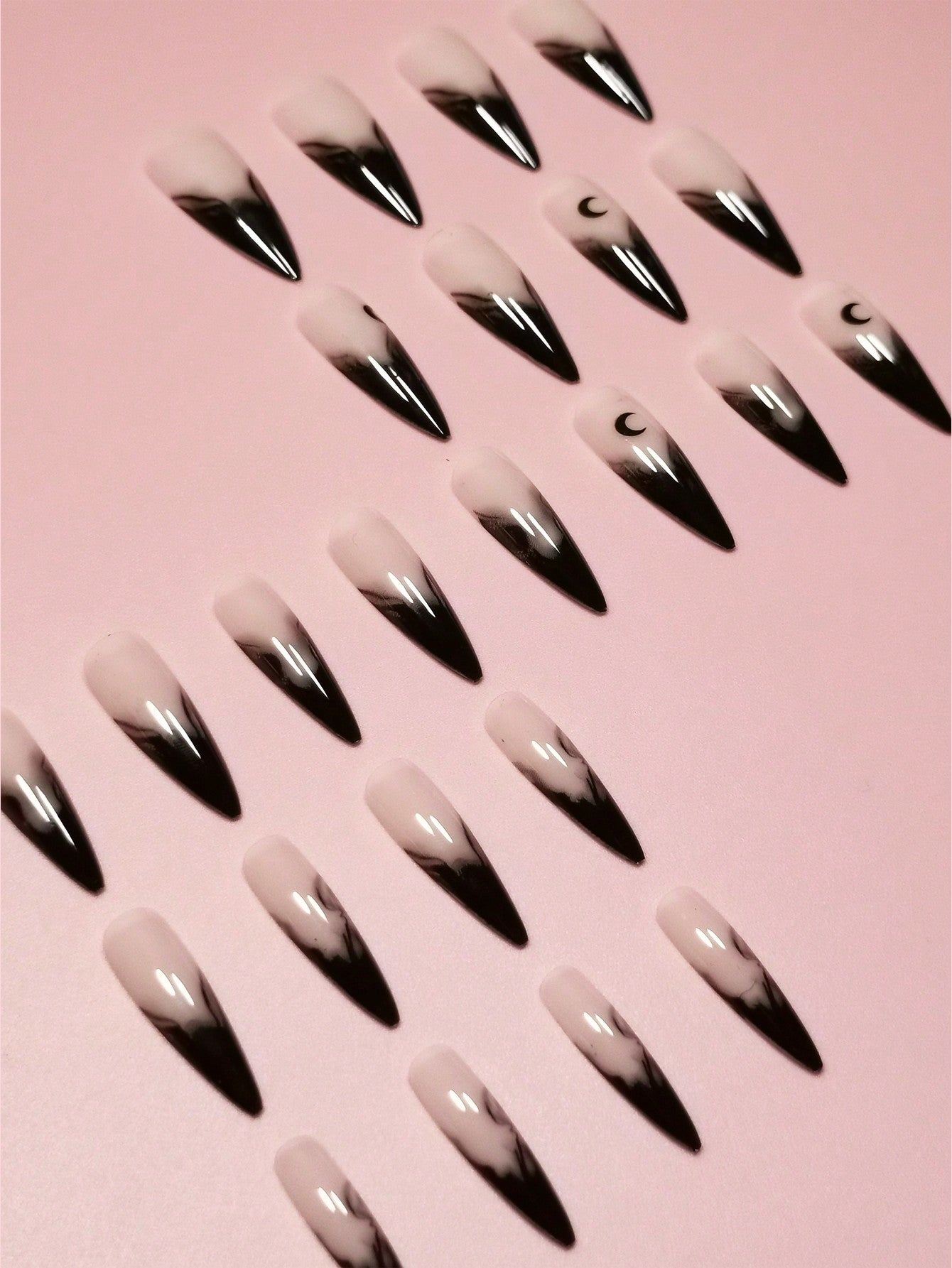 Spooky Season Stiletto Nails - 24pcs incl. file and jelly adhesive