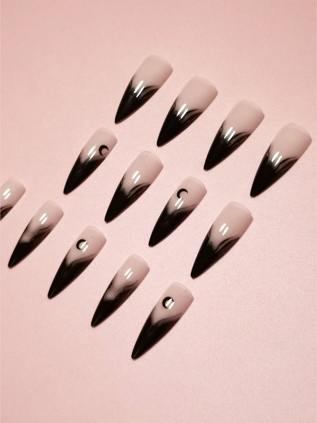 Spooky Season Stiletto Nails - 24pcs incl. file and jelly adhesive