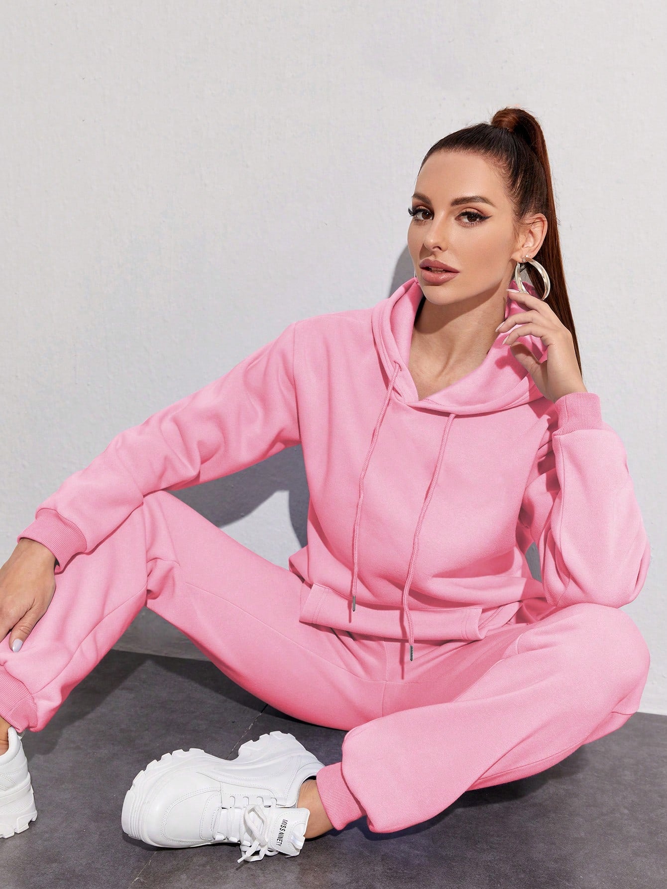 Lazy Day Drawstring Thermal Lined Hoodie & Sweatpants