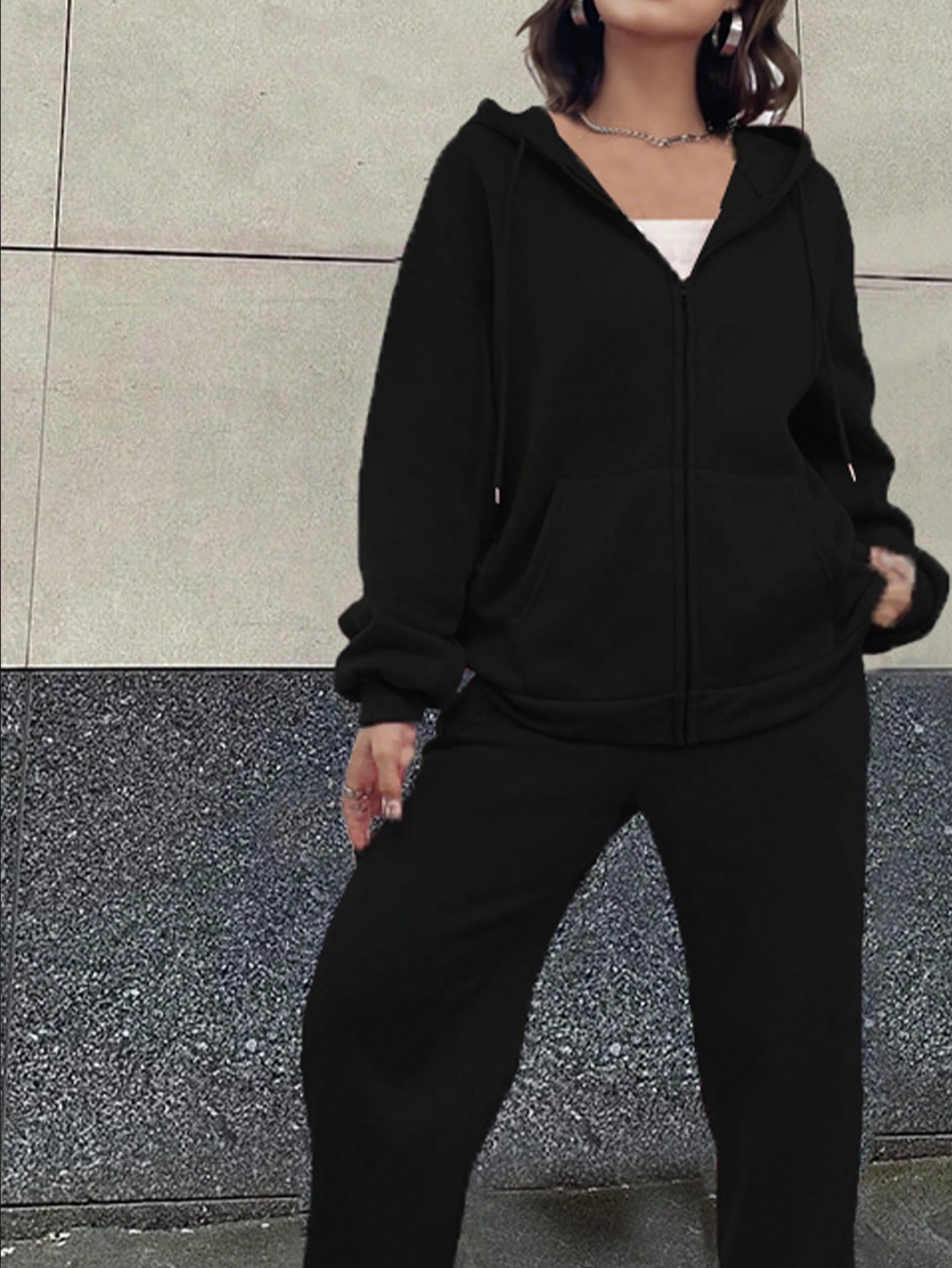 Lazy Day Drawstring Thermal Lined Hoodie & Sweatpants