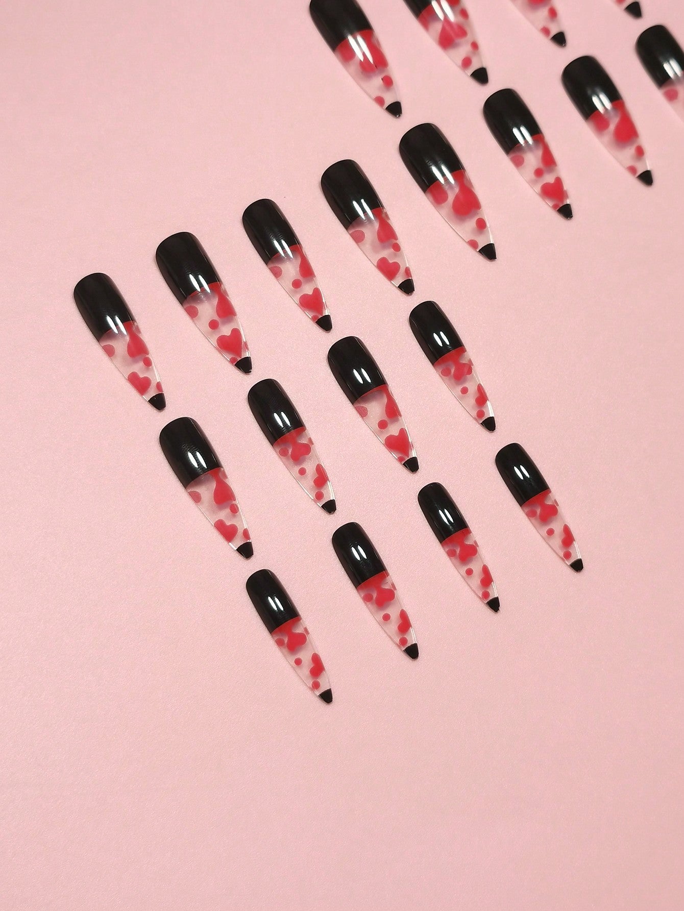 Spooky Season Stiletto Nails - 24pcs incl. file and jelly adhesive