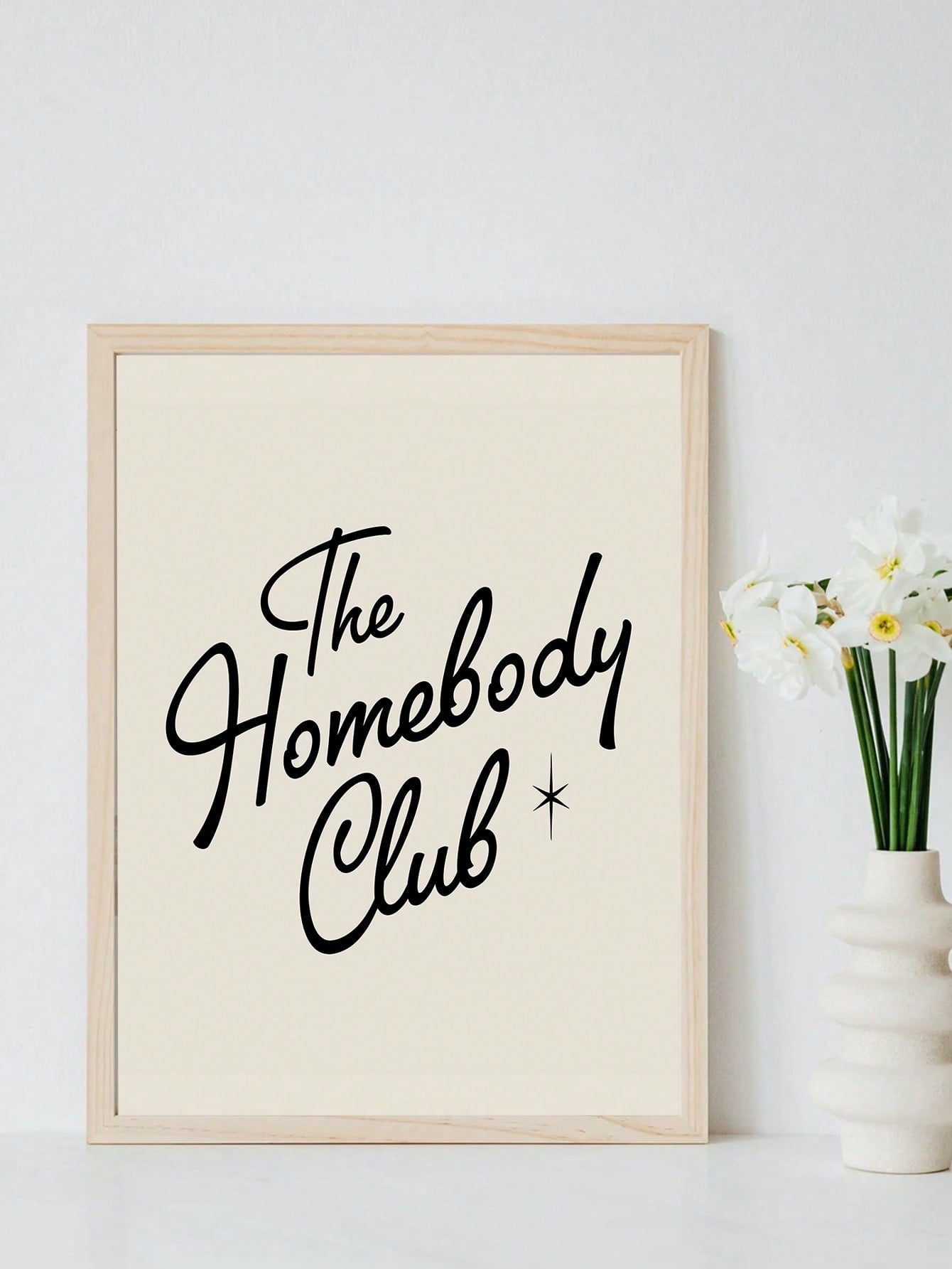 The Homebody Club Retro Poster Trendy Wall Art, No Frame