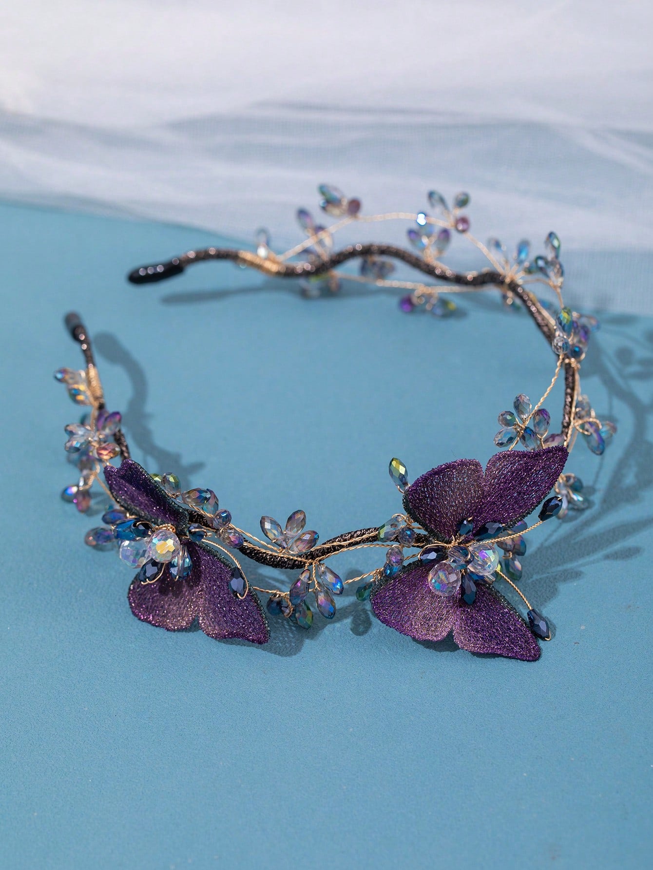 Romantic Flower & Leaf Headband - Fairy Hair Accessory