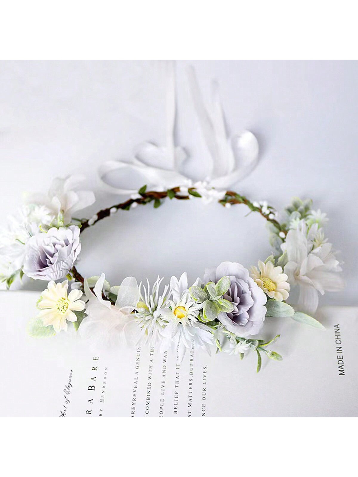 1pc Forest Style Artificial Flower Head Wreath Boho