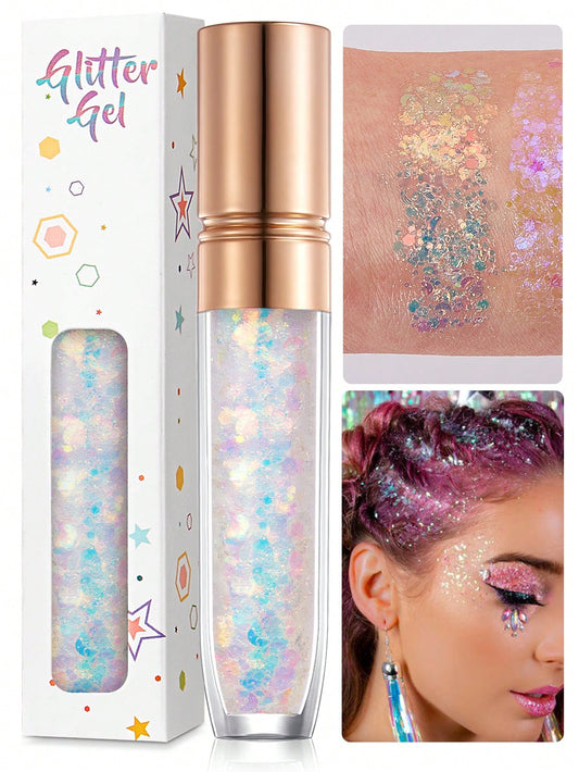 Holographic Glitter Gel For Makeup, Cosplay, Art And Decoration