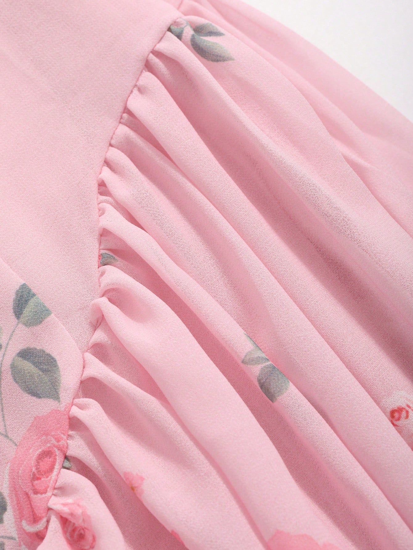 Dainty Off Shoulder Floral Print A-Line Dress With Waist Belt