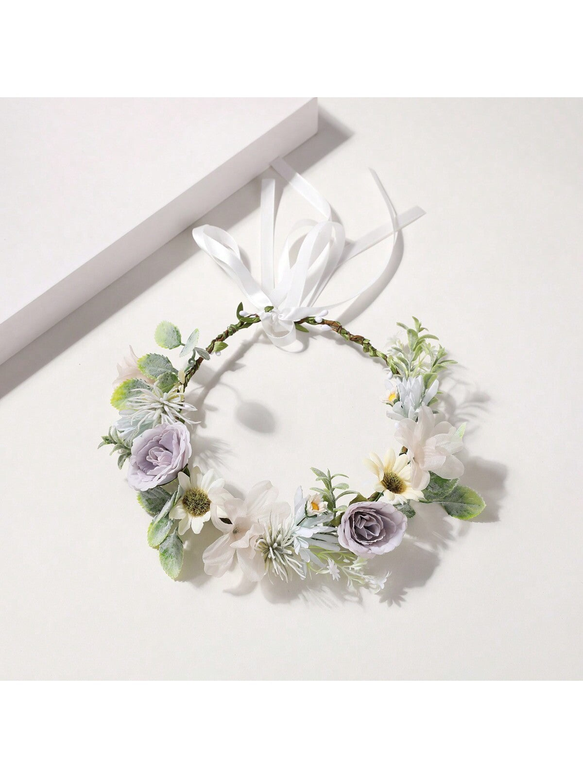 1pc Forest Style Artificial Flower Head Wreath Boho