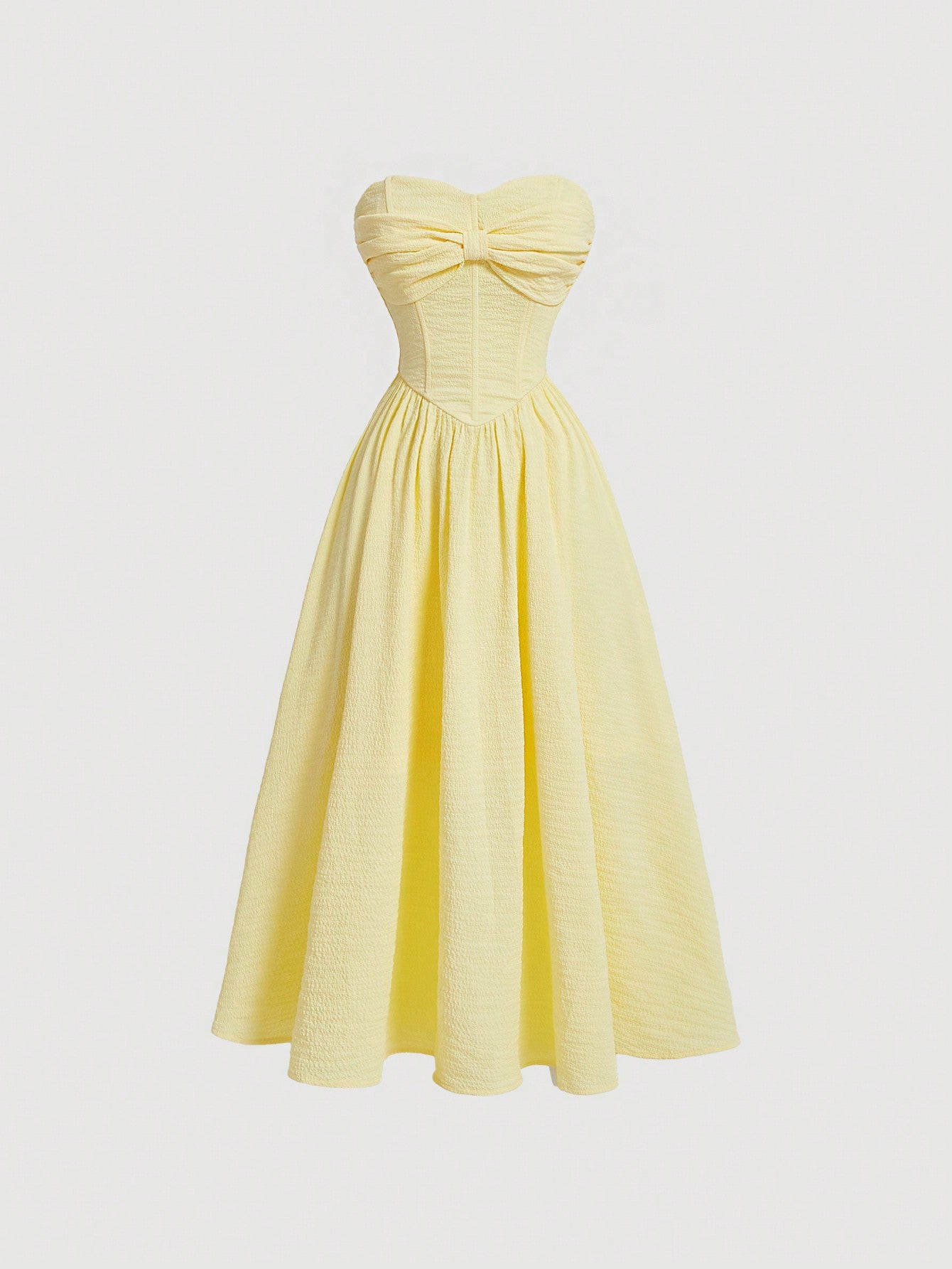 Citrine Strapless Knotted Dress