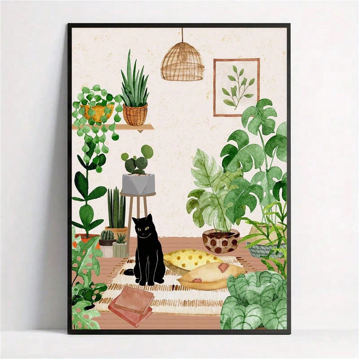 Cat & Botanical Wall Art