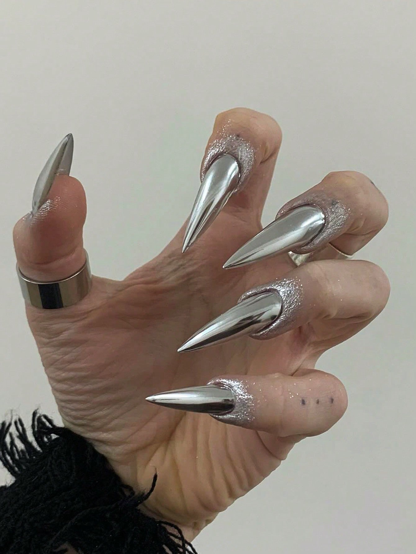 Spooky Season Stiletto Nails - 24pcs incl. file and jelly adhesive