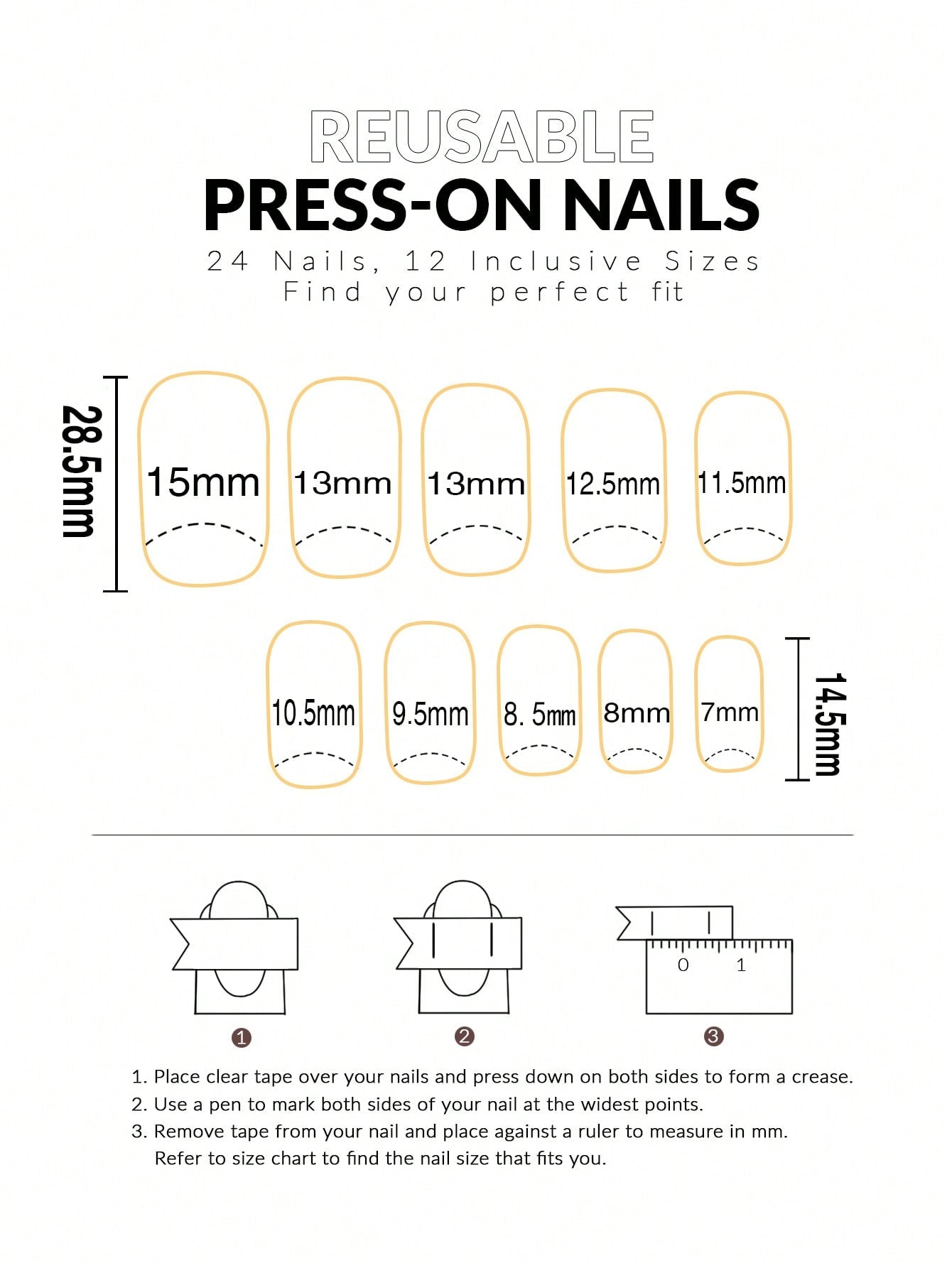 Spooky Season Nails incl. file and jelly gel - 24pcs