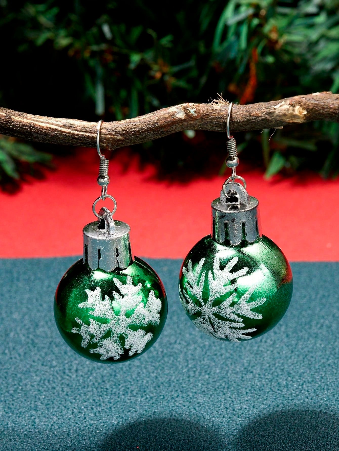 Christmas Glitter Bulb Drop Earrings