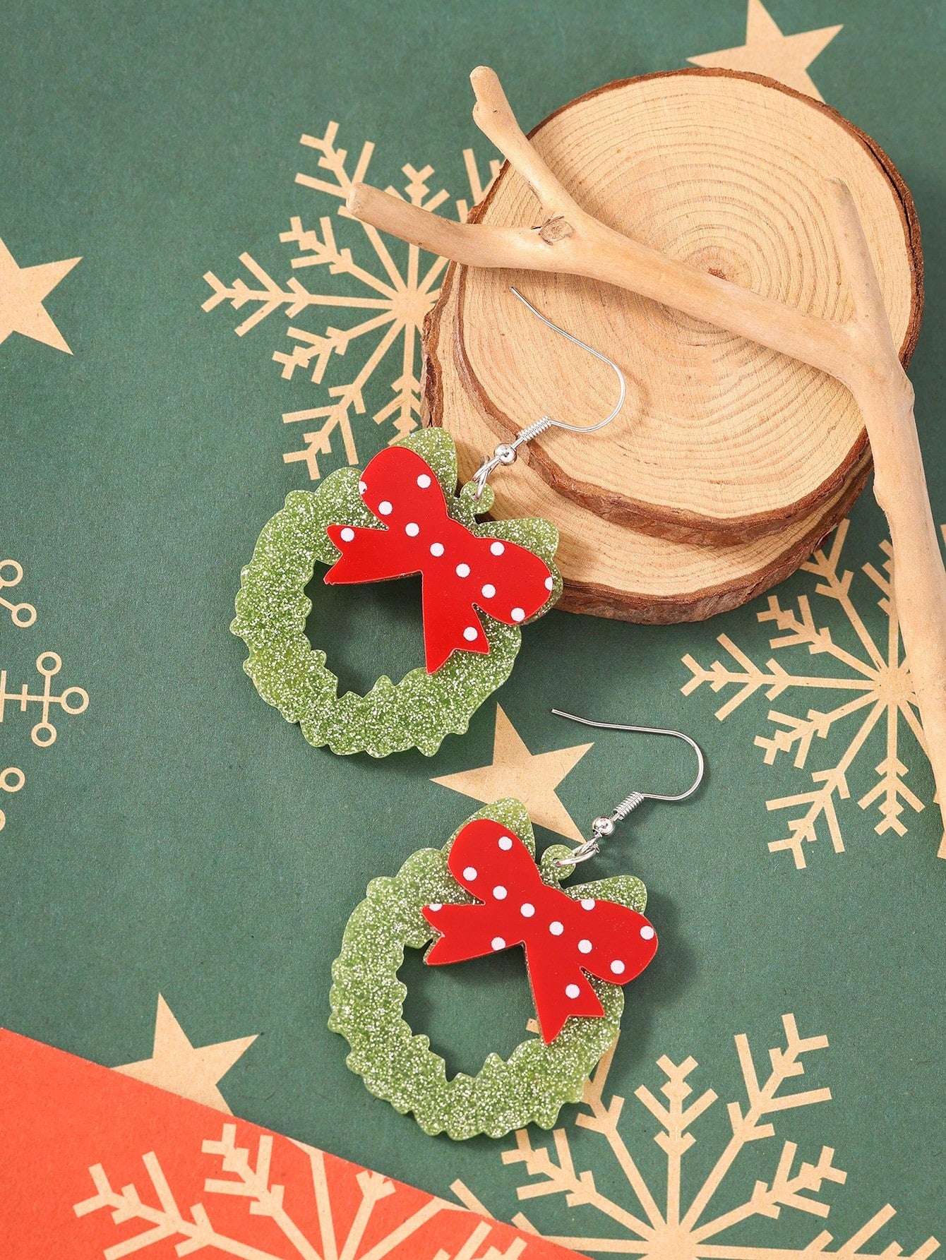 Creative Glitter Christmas Candy Earrings