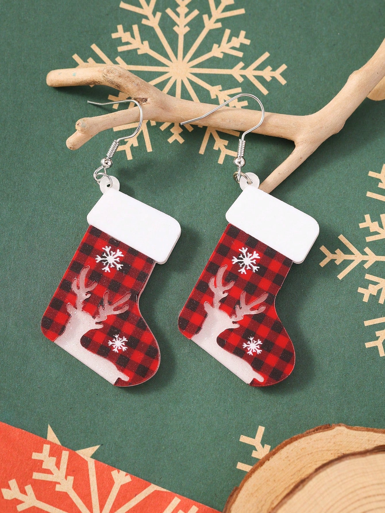 Creative Glitter Christmas Candy Earrings