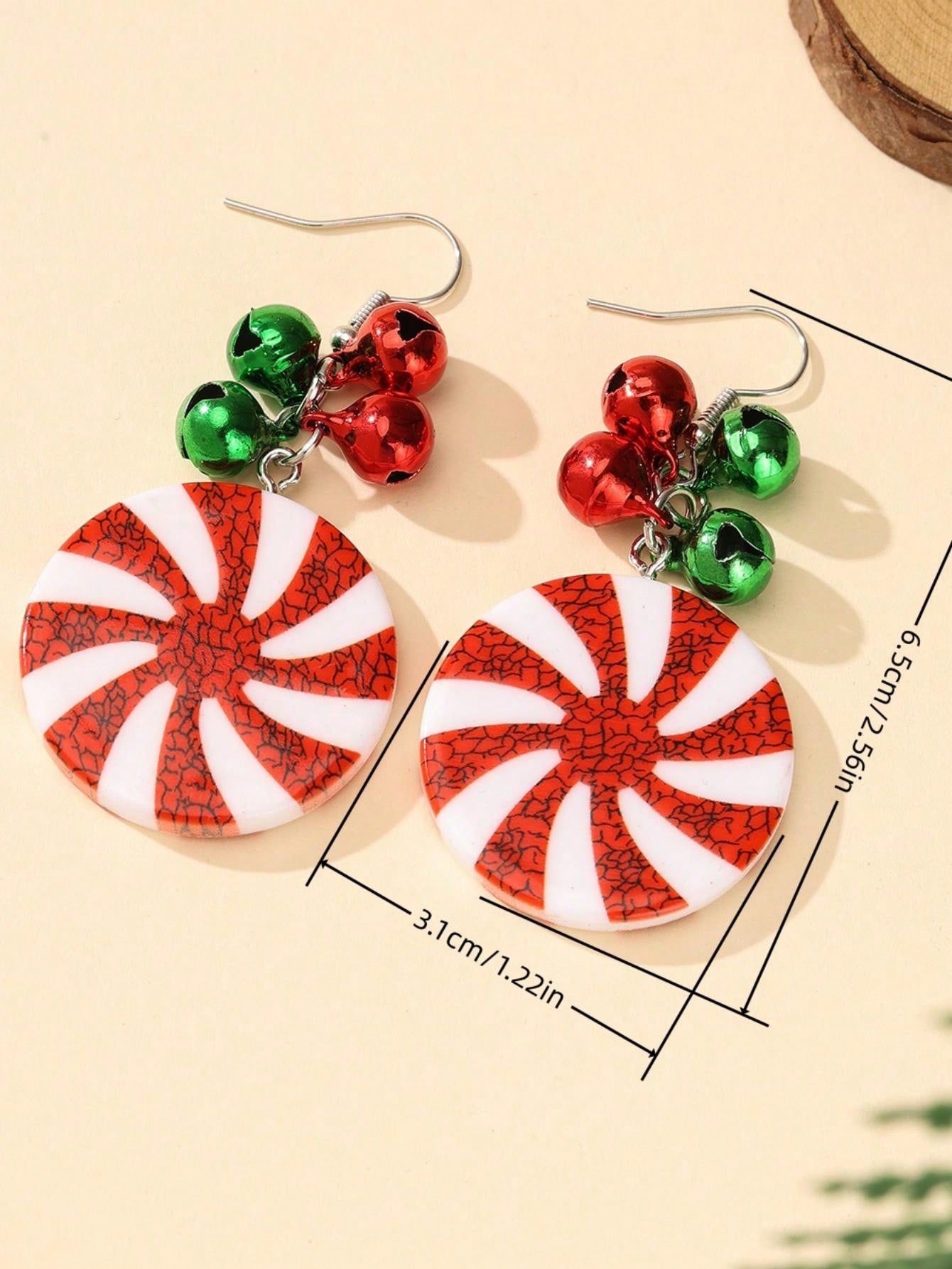 Creative Glitter Christmas Candy Earrings