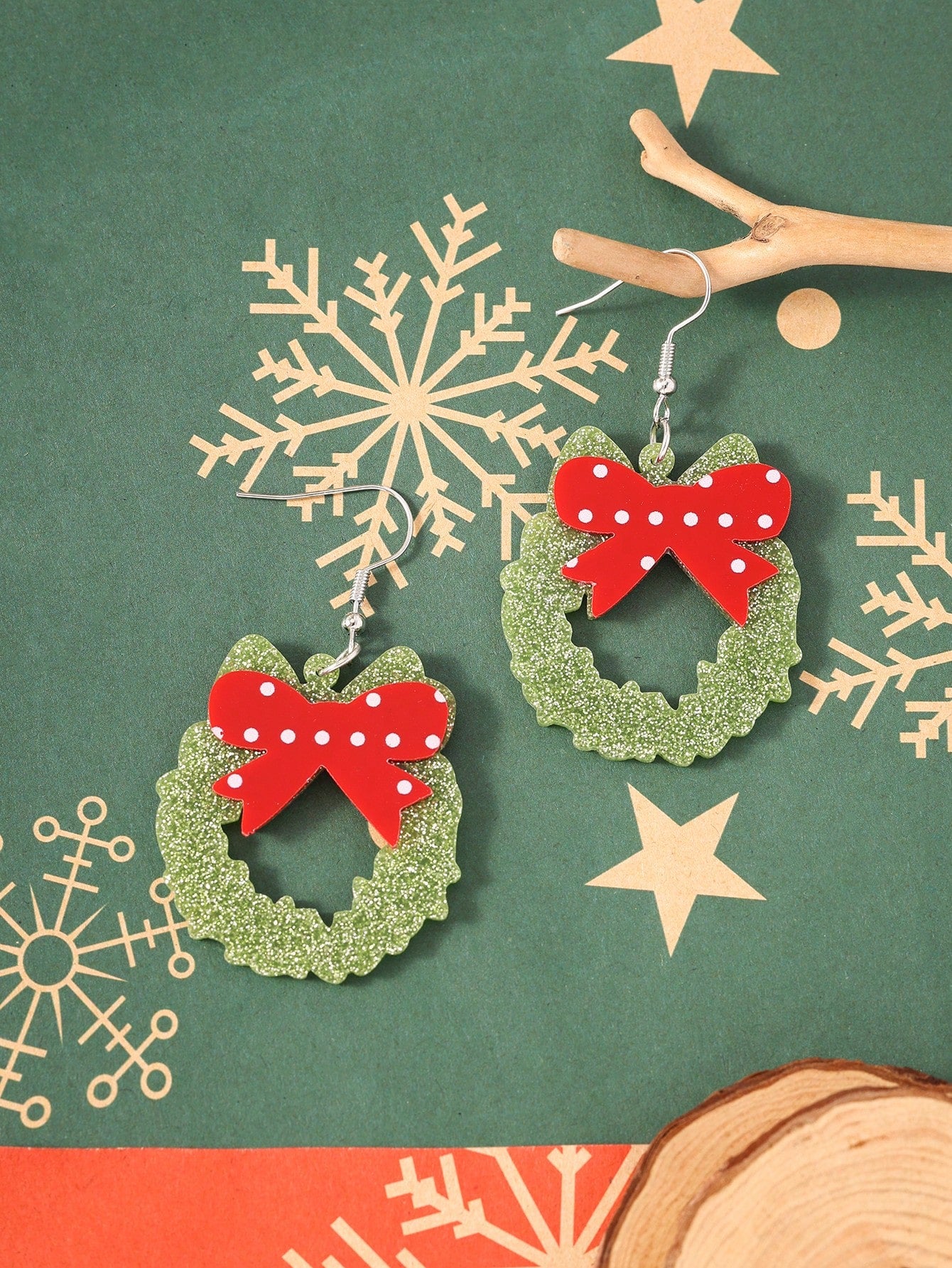 Creative Glitter Christmas Candy Earrings