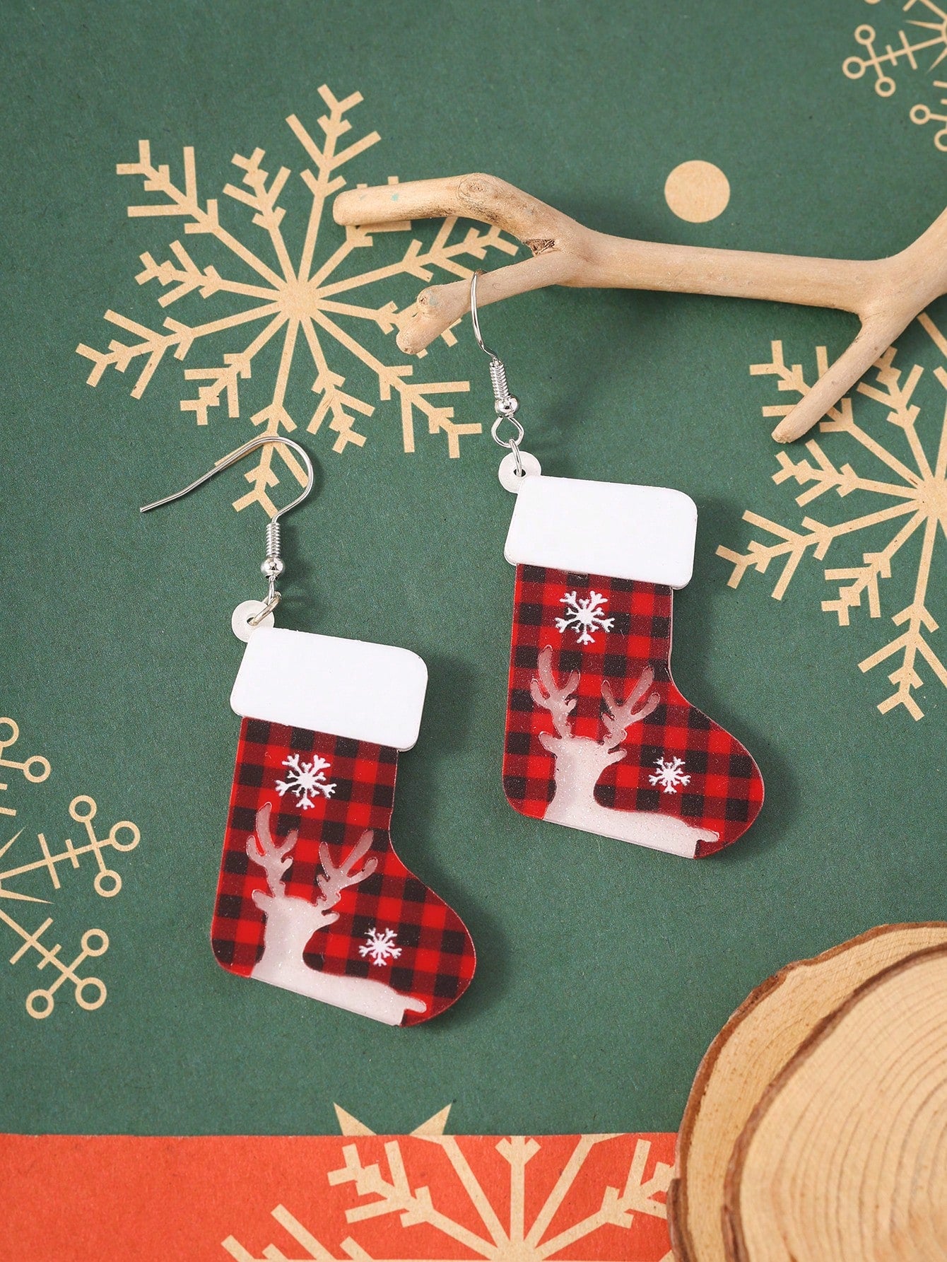 Creative Glitter Christmas Candy Earrings