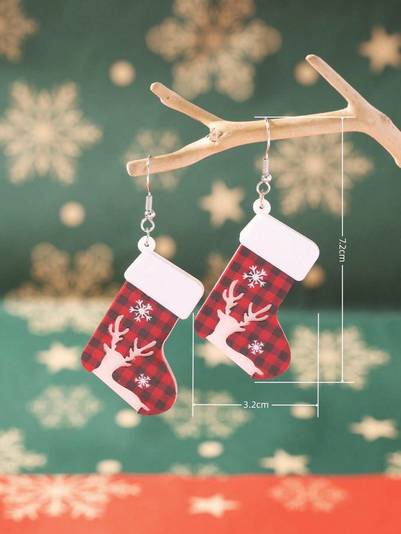 Creative Glitter Christmas Candy Earrings