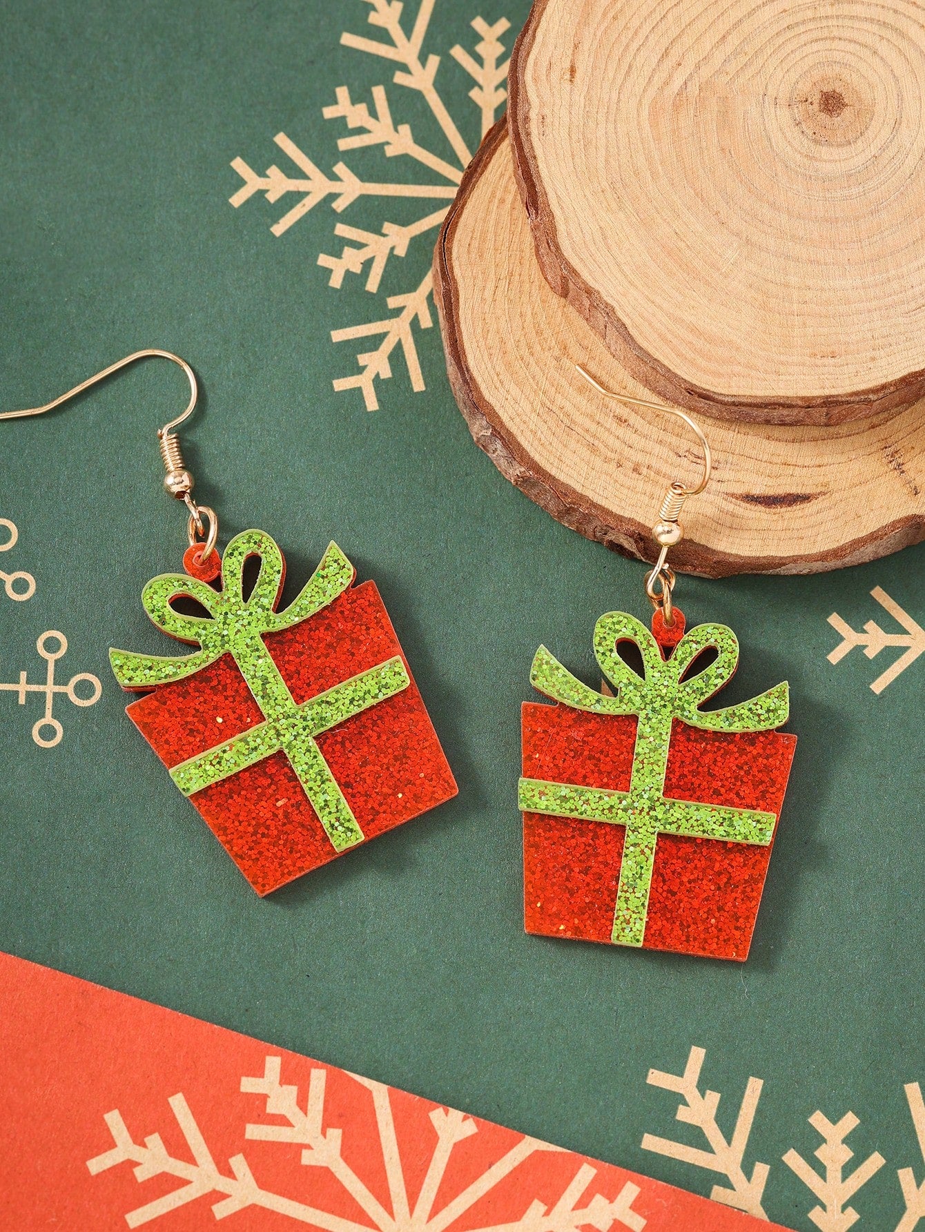 Creative Glitter Christmas Candy Earrings