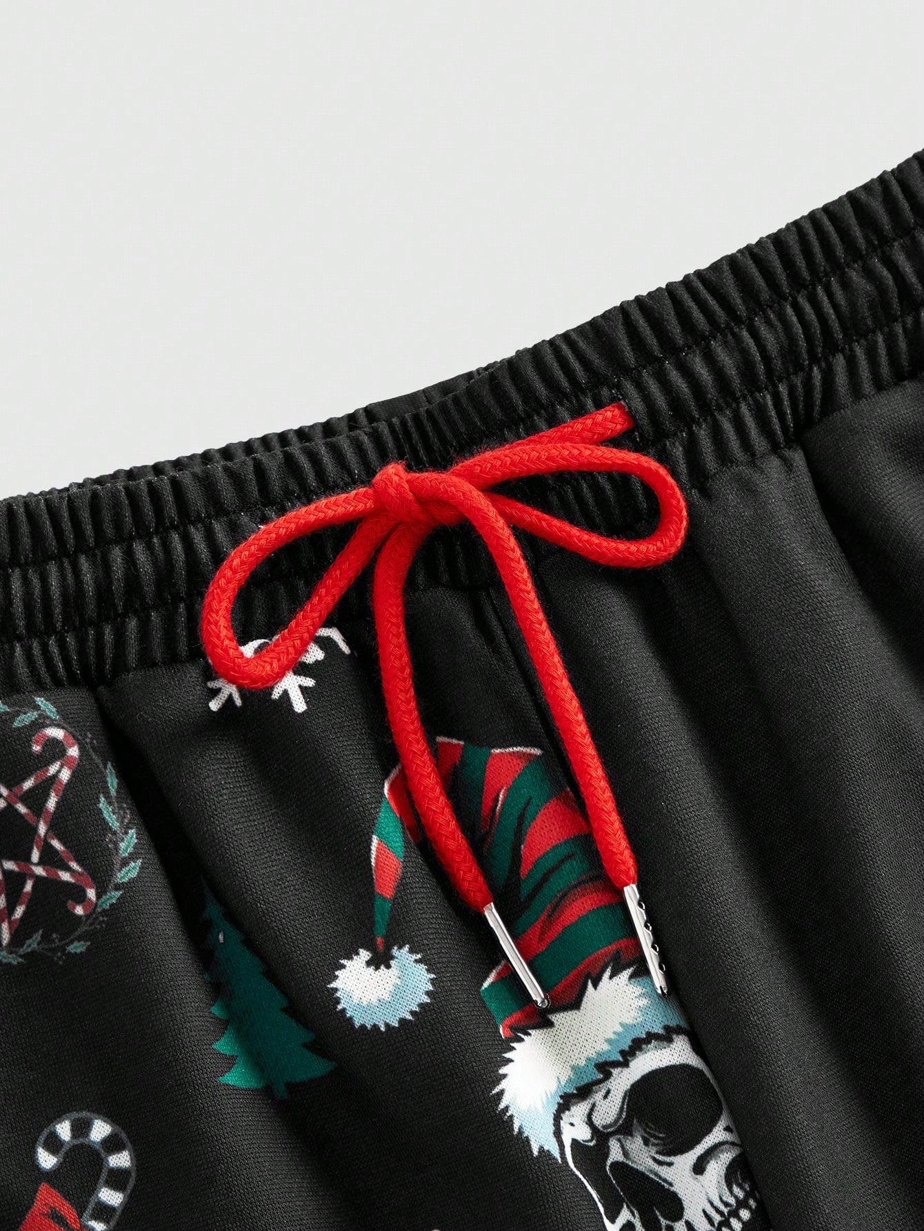 Goth Christmas Print Loose Fit Casual Sweatpants