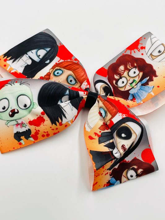Large Cute Horror Bows on Clips
