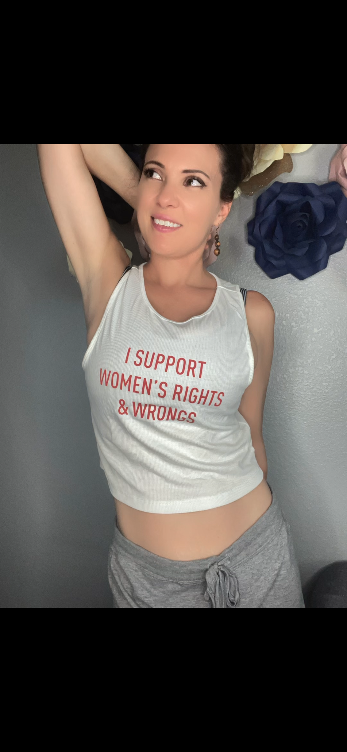 I Support Womens Rights And Wrongs Tight Crop Top