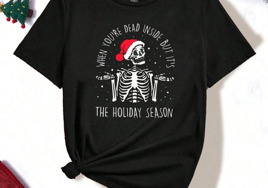 Christmas Skeleton Graphic Tee