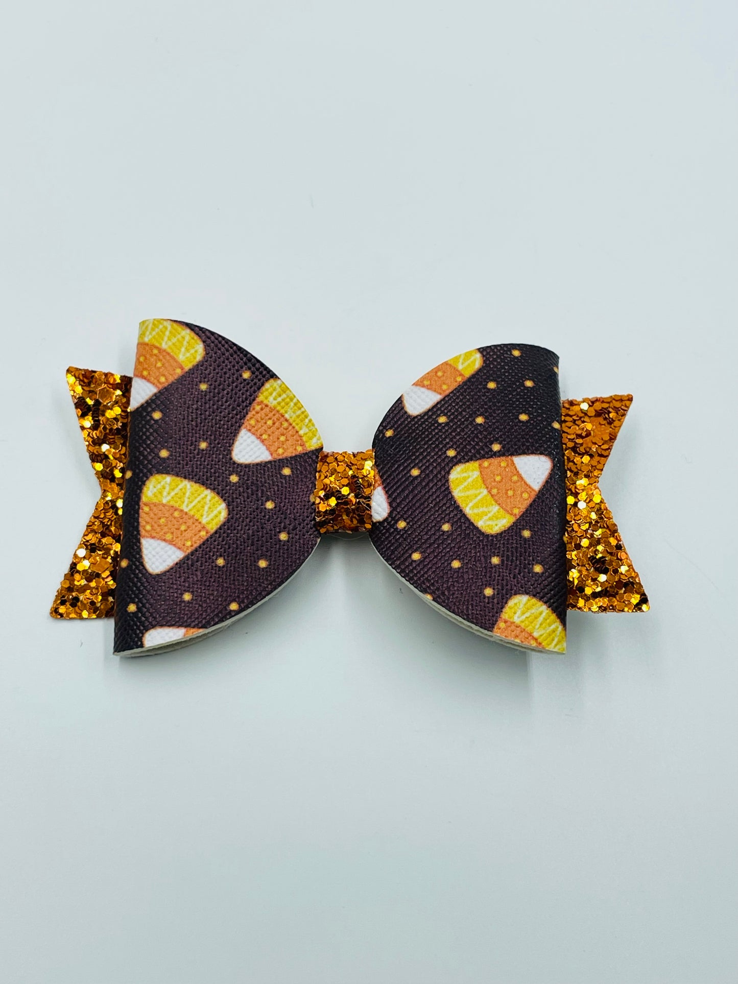 Small Candy Corn Stacked Bow