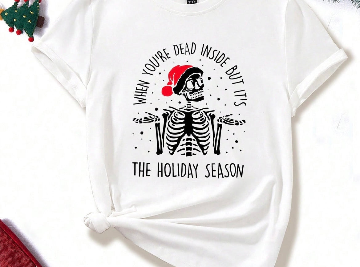 Christmas Skeleton Graphic Tee