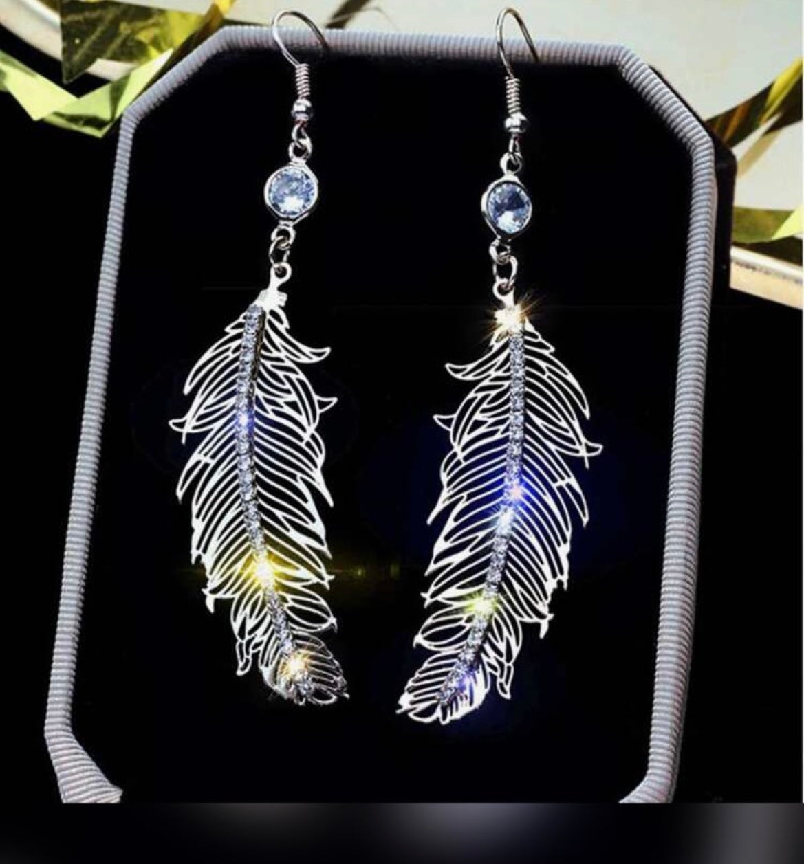 Dazzling Feather Earrings