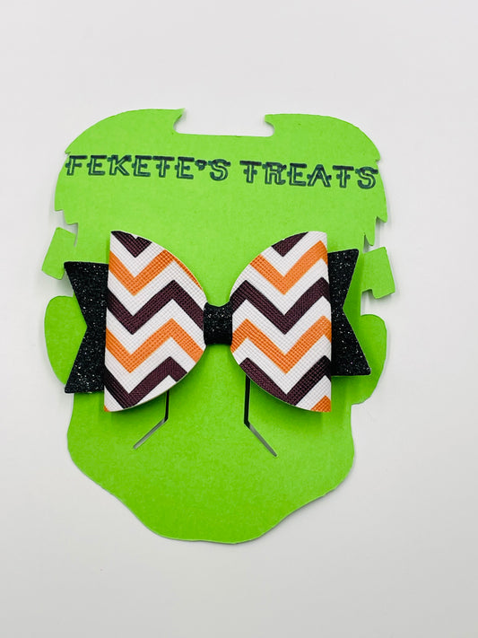 Traditional Chevron Halloween Bow