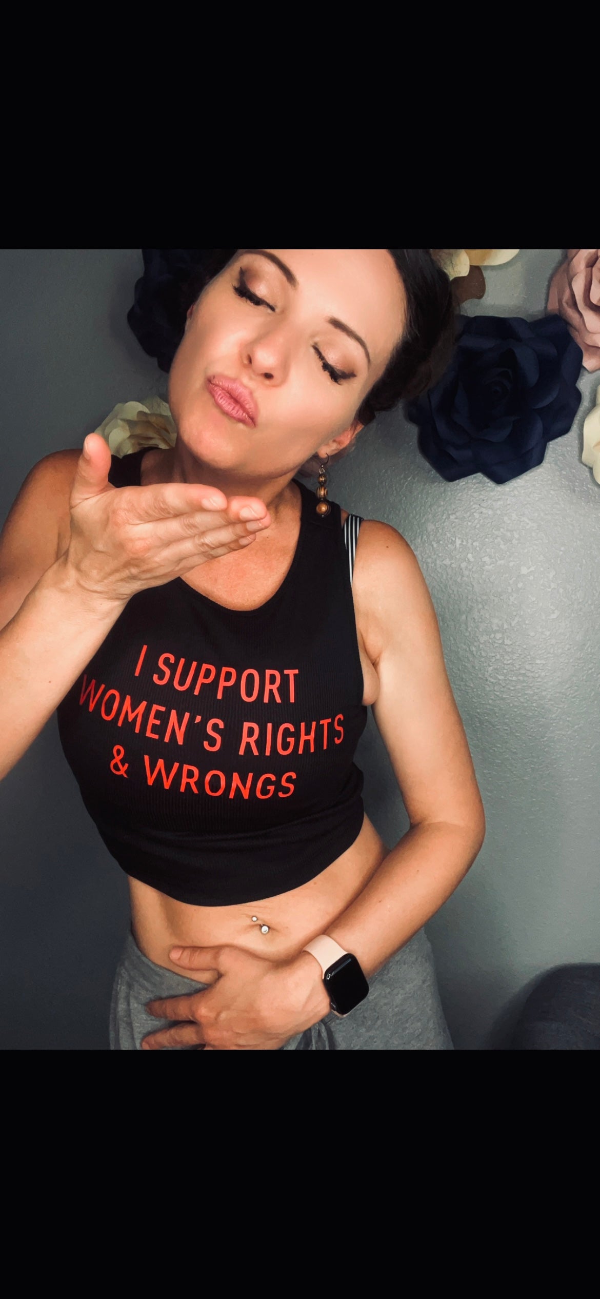 I Support Womens Rights And Wrongs Tight Crop Top