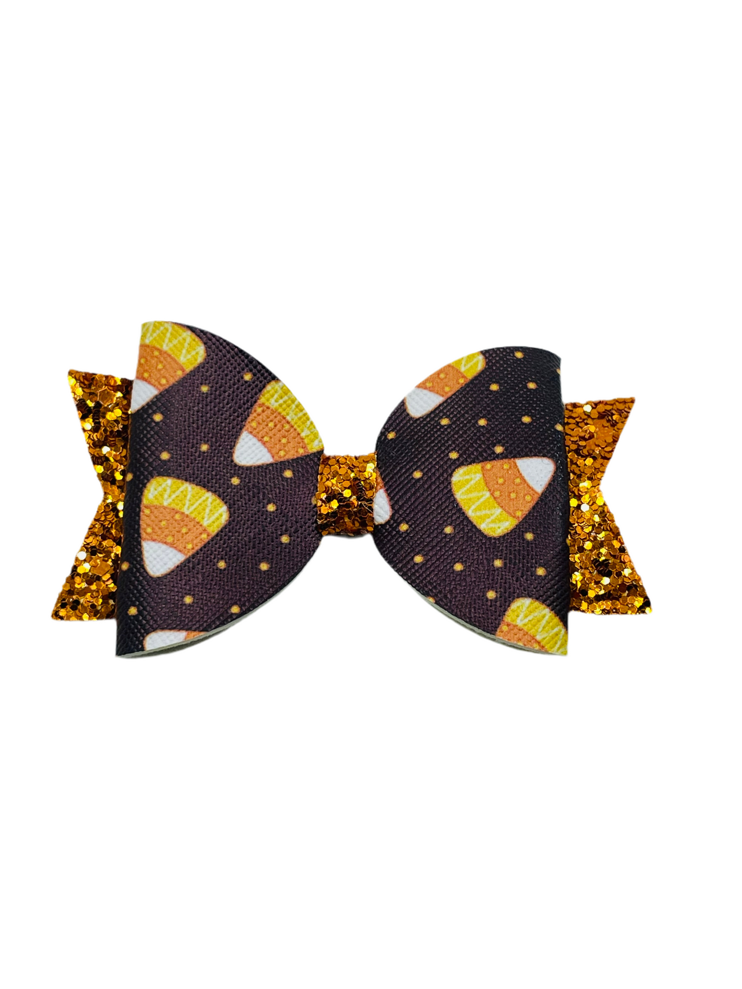 Small Candy Corn Stacked Bow