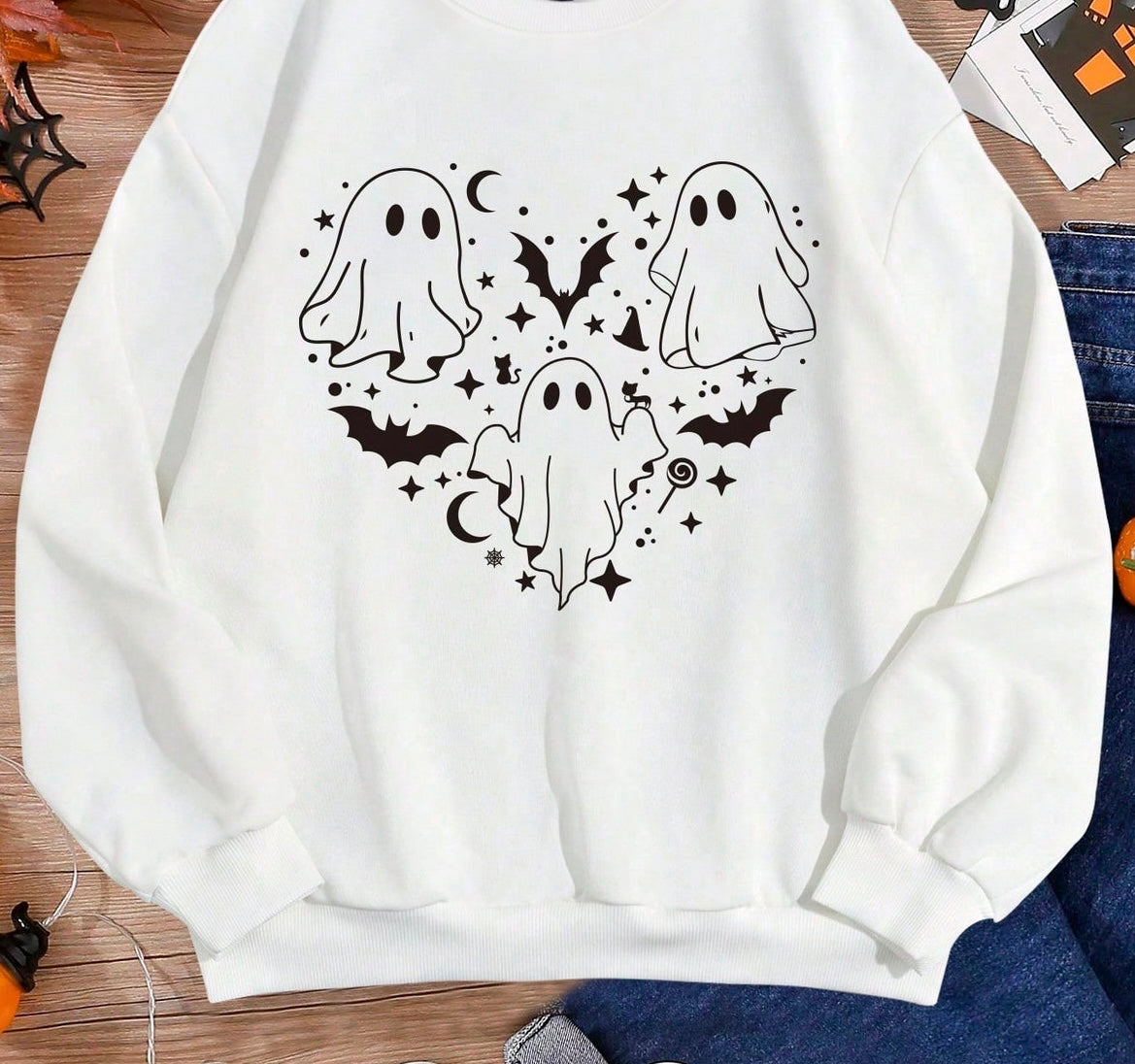 Vintage Ghost Thermal Lined Sweatshirt