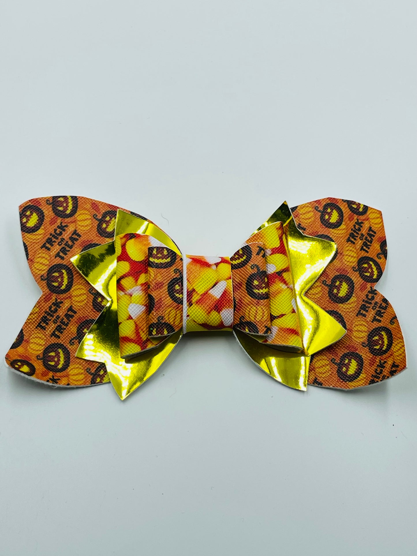 Jack O Lantern Stacked Bow Large