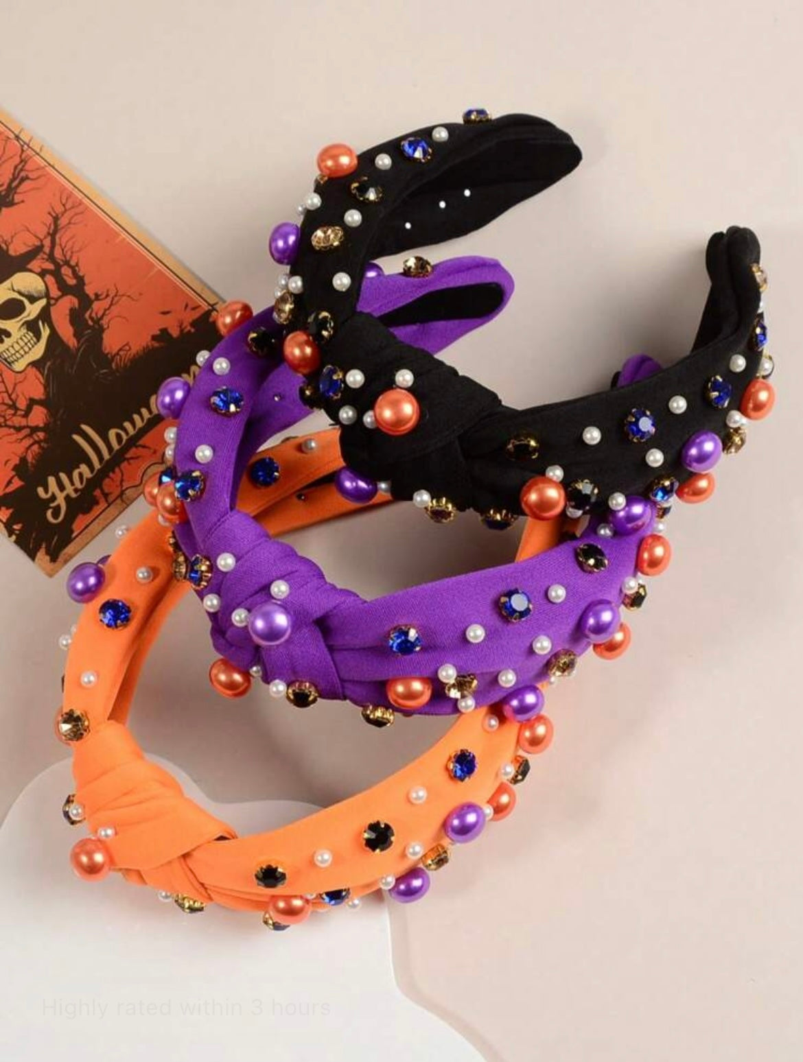 Halloween Beaded Headband